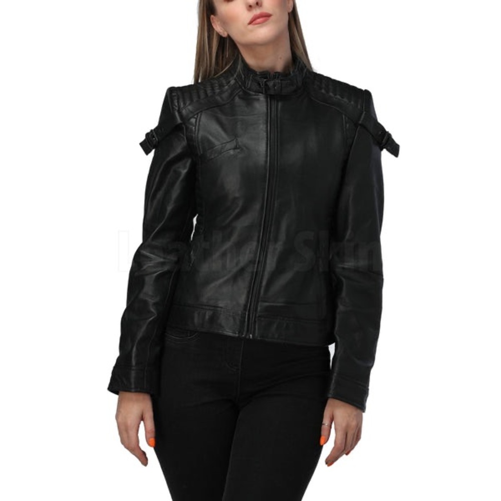 Women's Black Leather Jacket